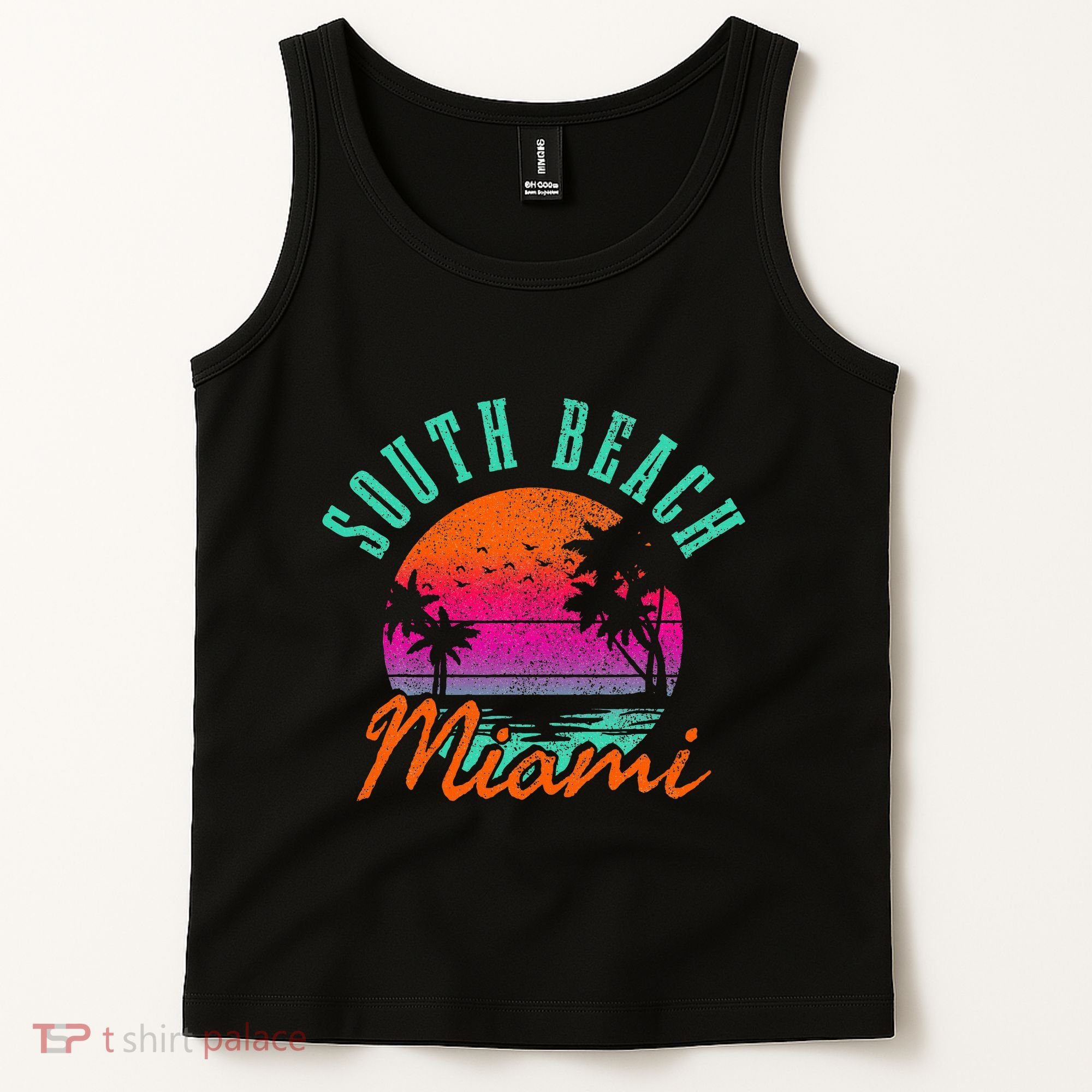 South Beach Miami Retro Florida Usa Souvenir Tank Top