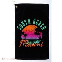 South Beach Miami Retro Florida Usa Souvenir Golf Towel thumb 0