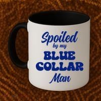 Spoiled By My Blue Collar Man Coffee Mug thumb 2