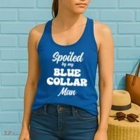 Spoiled By My Blue Collar Man Women's Tank Top thumb 2