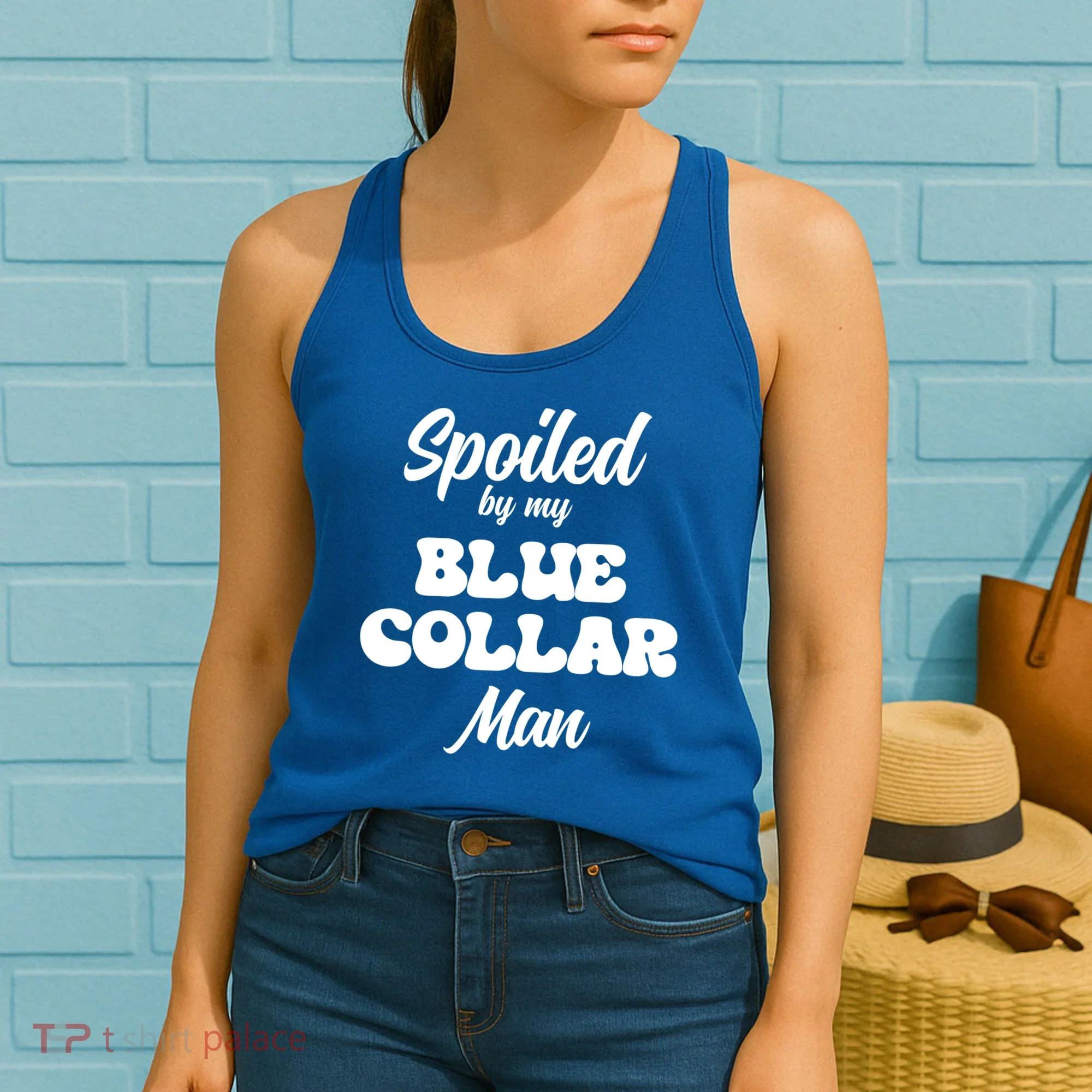 Spoiled By My Blue Collar Man Women's Tank Top