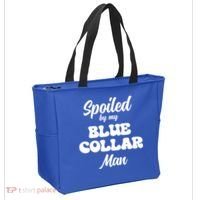Spoiled By My Blue Collar Man Tote Bag thumb 2