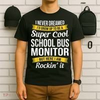 School Bus Monitor T Funny T-Shirt thumb 6