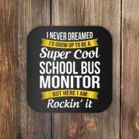 School Bus Monitor T Funny Coaster thumb 0
