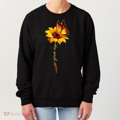 Sunflower Butterfly Multiple Sclerosis Awareness Ms Warrior Gift Women's Sweatshirt