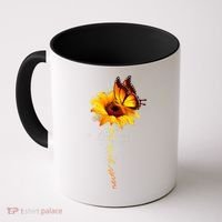 Sunflower Butterfly Multiple Sclerosis Awareness Ms Warrior Gift Coffee Mug thumb 0