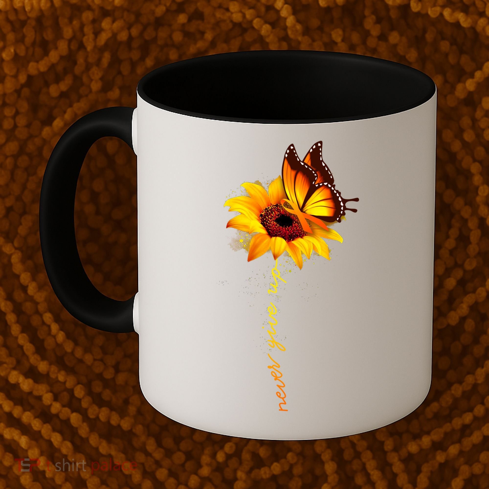 Sunflower Butterfly Multiple Sclerosis Awareness Ms Warrior Gift Coffee Mug