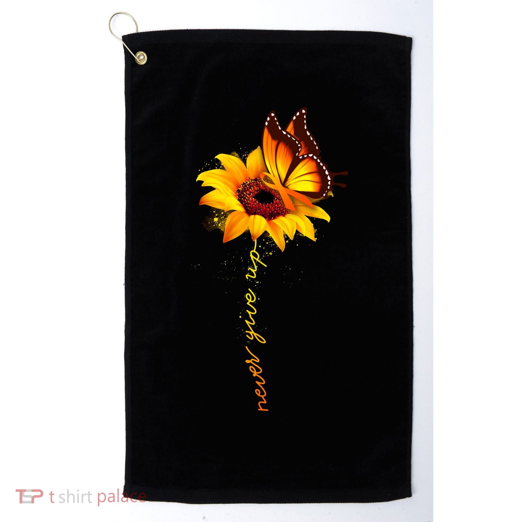 Sunflower Butterfly Multiple Sclerosis Awareness Ms Warrior Gift Golf Towel