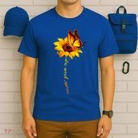 Sunflower Butterfly Multiple Sclerosis Awareness Ms Warrior Gift T-Shirt thumb 6
