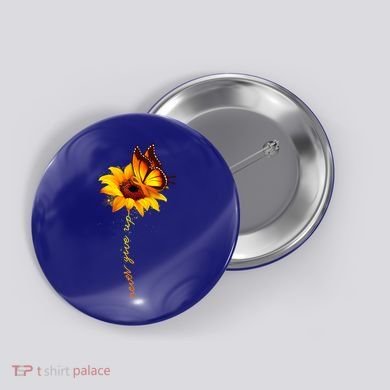 Sunflower Butterfly Multiple Sclerosis Awareness Ms Warrior Gift Button