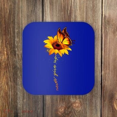 Sunflower Butterfly Multiple Sclerosis Awareness Ms Warrior Gift Coaster