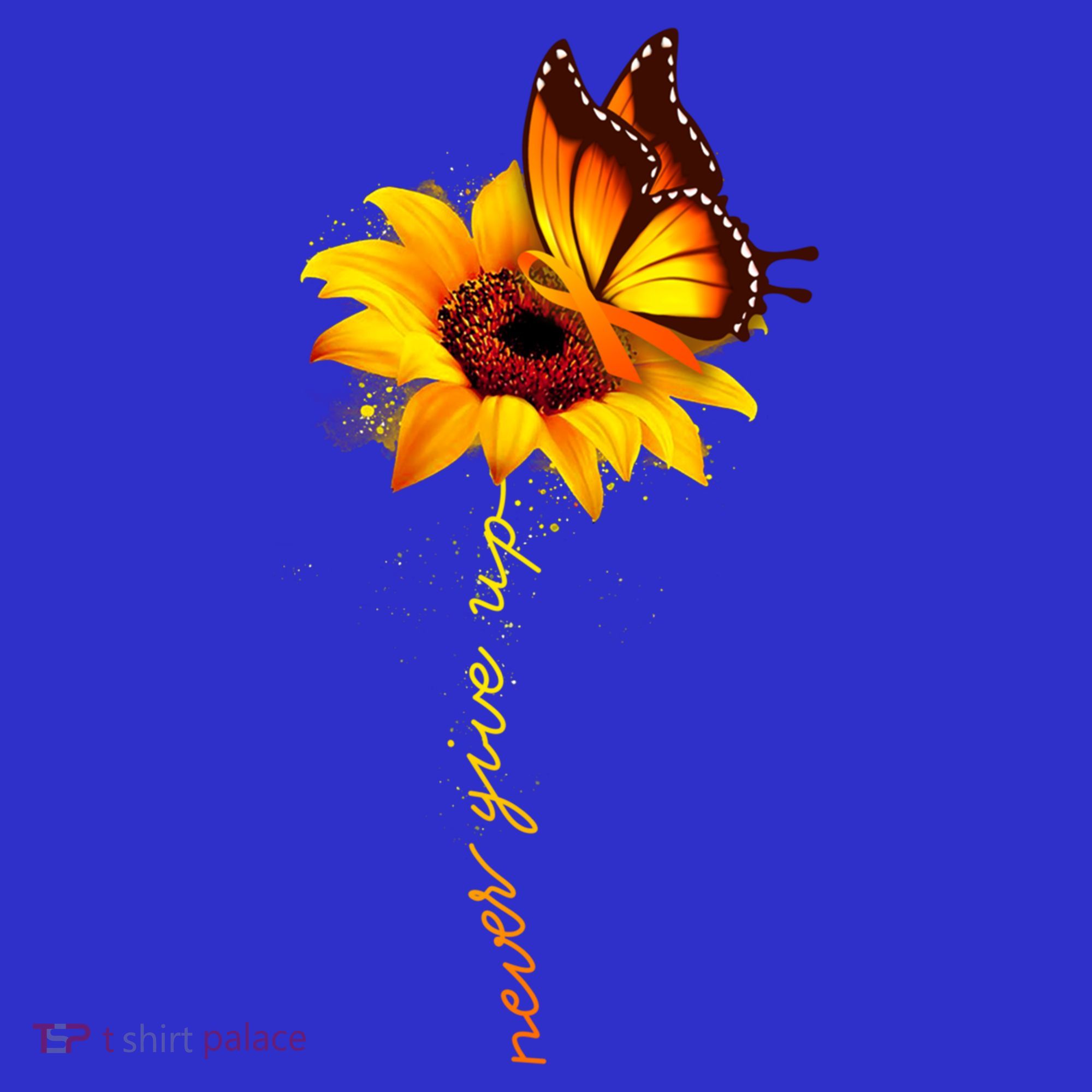 Sunflower Butterfly Multiple Sclerosis Awareness Ms Warrior Gift Coaster