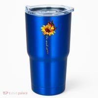 Sunflower Butterfly Multiple Sclerosis Awareness Ms Warrior Gift Tumbler thumb 0
