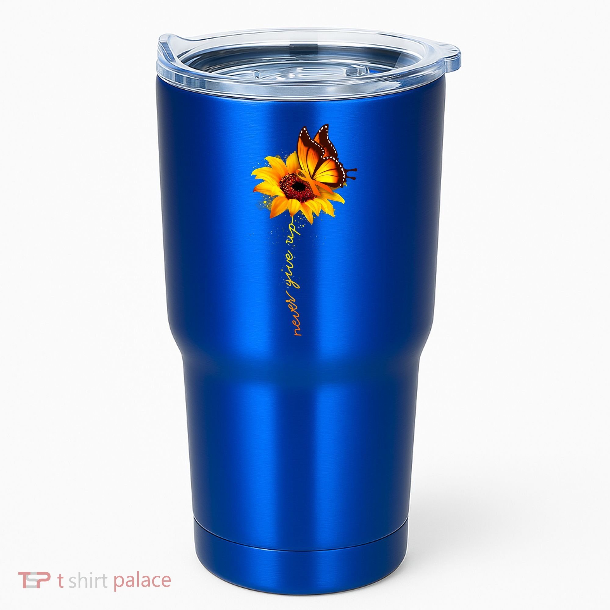 Sunflower Butterfly Multiple Sclerosis Awareness Ms Warrior Gift Tumbler