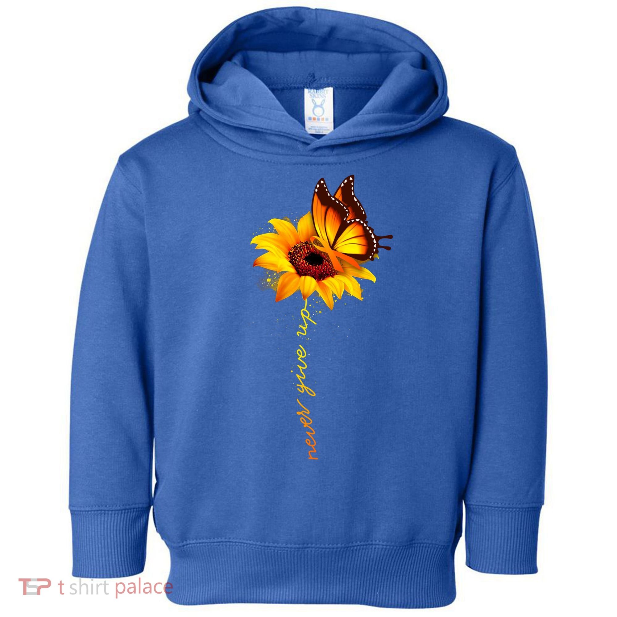 Sunflower Butterfly Multiple Sclerosis Awareness Ms Warrior Gift Toddler Hoodie