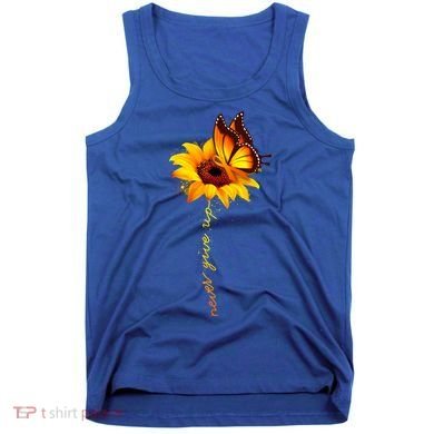 Sunflower Butterfly Multiple Sclerosis Awareness Ms Warrior Gift Tank Top
