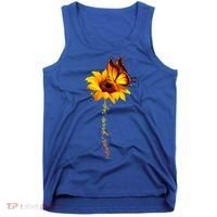 Sunflower Butterfly Multiple Sclerosis Awareness Ms Warrior Gift Tank Top thumb 0