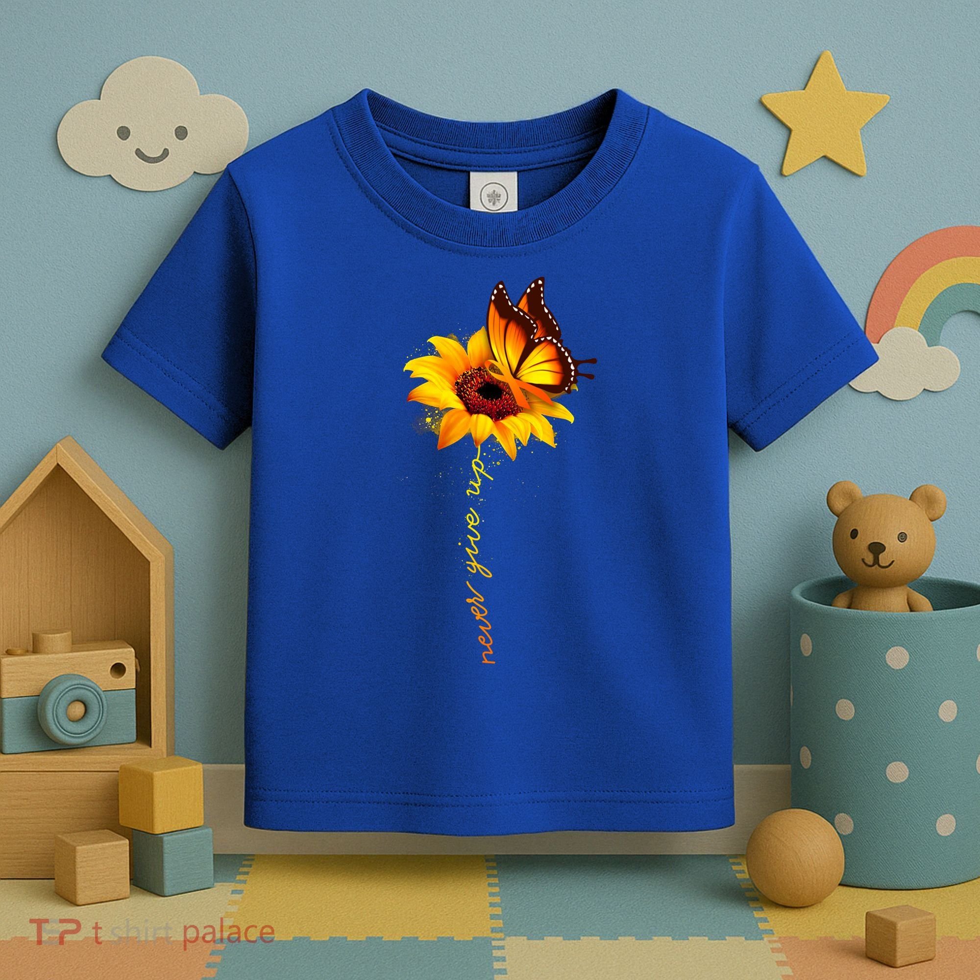 Sunflower Butterfly Multiple Sclerosis Awareness Ms Warrior Gift Toddler T-Shirt