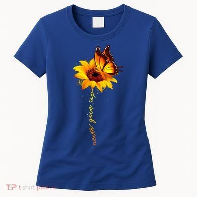 Sunflower Butterfly Multiple Sclerosis Awareness Ms Warrior Gift Women's T-Shirt
