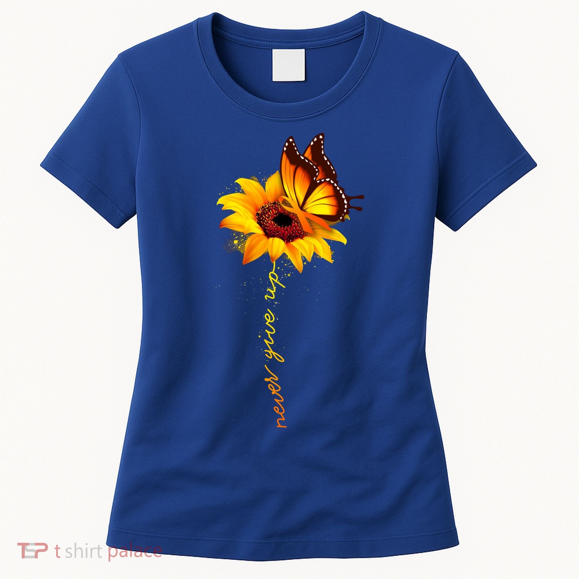 Sunflower Butterfly Multiple Sclerosis Awareness Ms Warrior Gift Women's T-Shirt