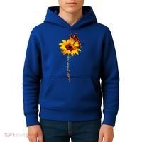 Sunflower Butterfly Multiple Sclerosis Awareness Ms Warrior Gift Kids Hoodie thumb 4