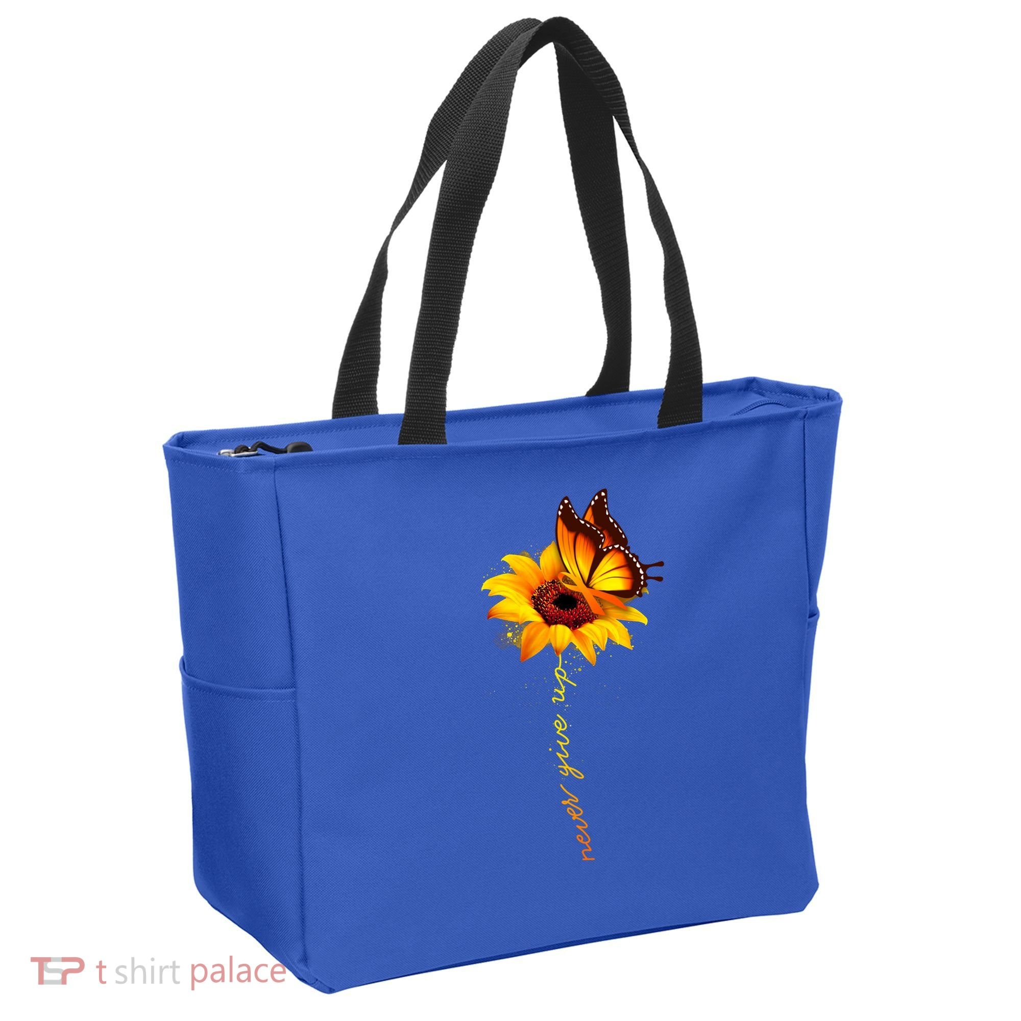 Sunflower Butterfly Multiple Sclerosis Awareness Ms Warrior Gift Tote Bag
