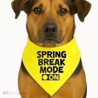 Spring Break Mode On USA-Made Doggie Bandana thumb 1