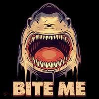 Shark Bite Me Gift USA-Made Doggie Bandana thumb 2