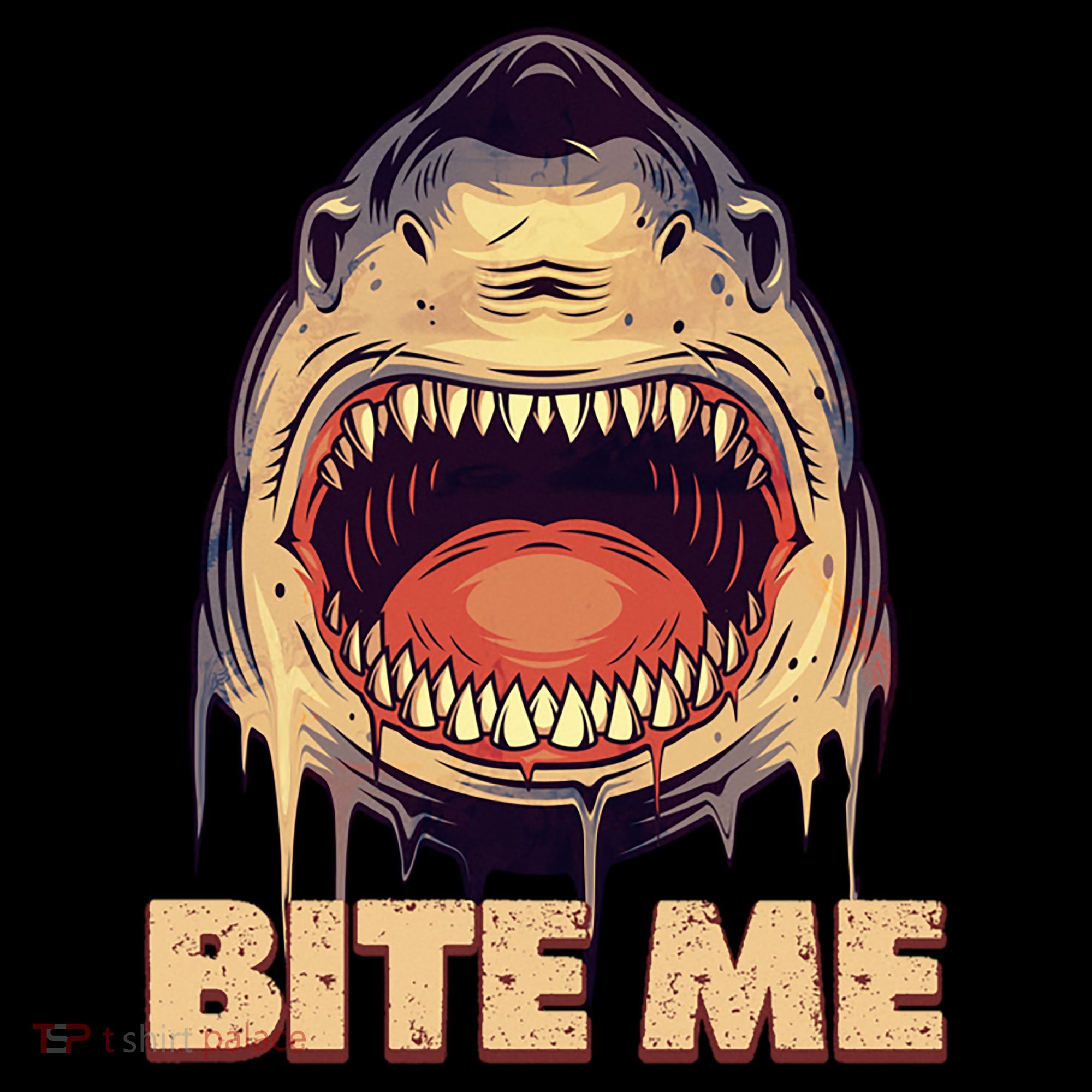 Shark Bite Me Gift USA-Made Doggie Bandana