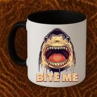 Shark Bite Me Gift Coffee Mug thumb 2