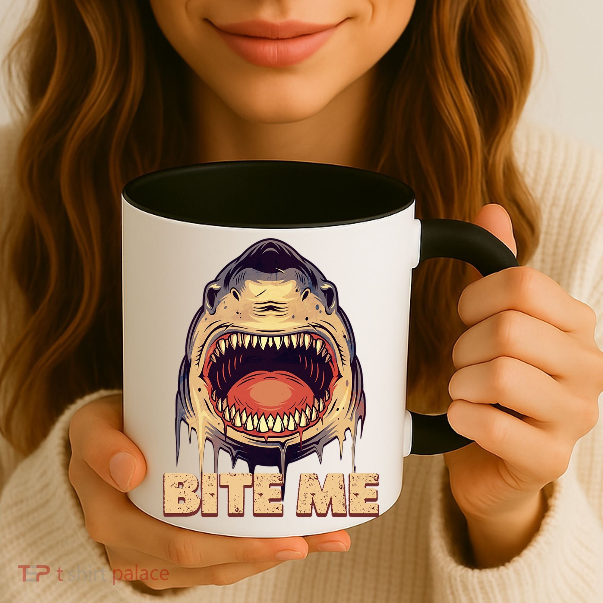 Shark Bite Me Gift Coffee Mug
