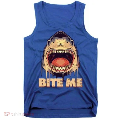 Shark Bite Me Gift Tank Top