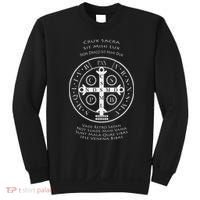 Saint Benedict Medal With Latin Prayer Religious Christian Sweatshirt thumb 0