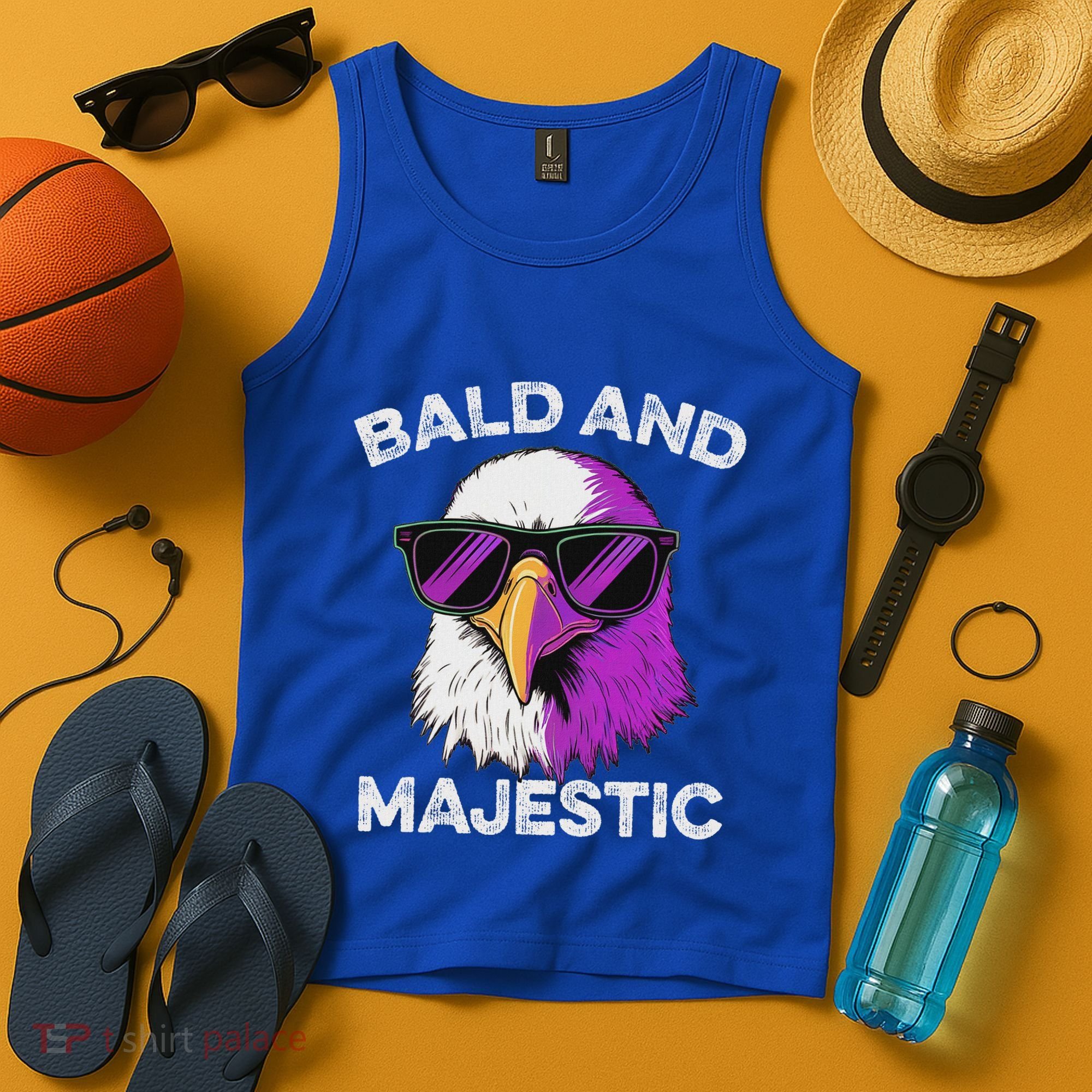 Sexy Bald Majestic Dad Husband Grandpa Joke Tank Top