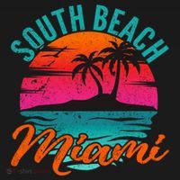 South Beach Miami Florida Sunset Vacation Distressed Grunge Cool Gift Women's Hoodie thumb 2