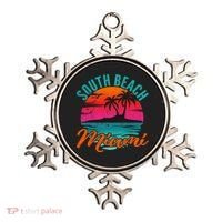 South Beach Miami Florida Sunset Vacation Distressed Grunge Cool Gift Ornament thumb 0