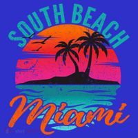 South Beach Miami Florida Sunset Vacation Distressed Grunge Cool Gift Visor thumb 3