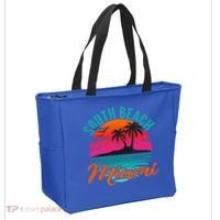 South Beach Miami Florida Sunset Vacation Distressed Grunge Cool Gift Tote Bag thumb 2