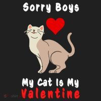 Sorry Boys My Cat Is My Valentine Cute Tumbler thumb 3