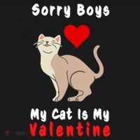 Sorry Boys My Cat Is My Valentine Cute Ornament thumb 1