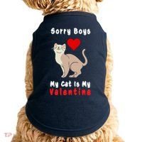 Sorry Boys My Cat Is My Valentine Cute Doggie Tank thumb 0