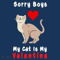 Sorry Boys My Cat Is My Valentine Cute Women's Hoodie thumb 2