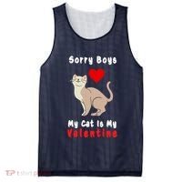 Sorry Boys My Cat Is My Valentine Cute Mesh Reversible Basketball Jersey Tank thumb 0