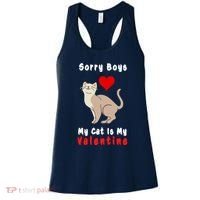 Sorry Boys My Cat Is My Valentine Cute Women's Tank Top thumb 0