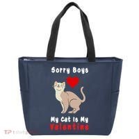 Sorry Boys My Cat Is My Valentine Cute Tote Bag thumb 0