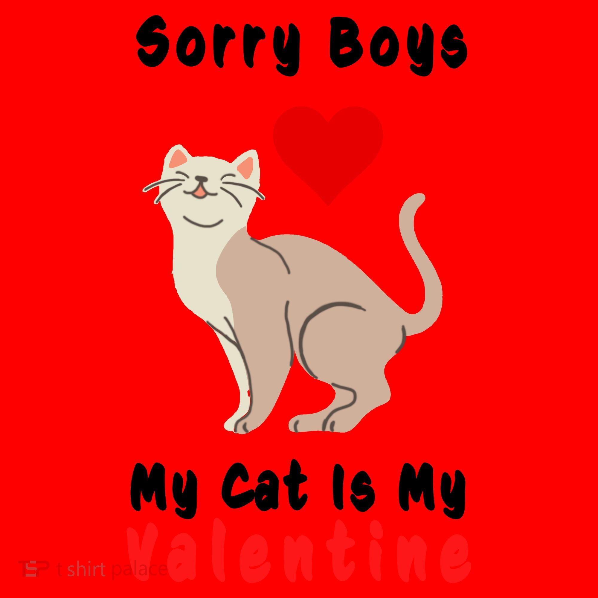 Sorry Boys My Cat Is My Valentine Cute Santa Hat