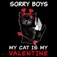 Sorry Boys My Cat Is My Valentine Women's Hoodie thumb 2