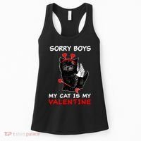 Sorry Boys My Cat Is My Valentine Women's Tank Top thumb 0