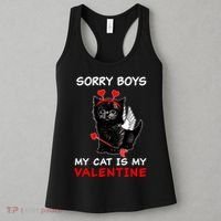 Sorry Boys My Cat Is My Valentine Women's Tank Top thumb 3