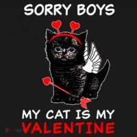 Sorry Boys My Cat Is My Valentine Women's Tank Top thumb 5